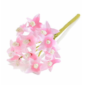 Set 192 flori artificiale roz intens 2.5x13 cm