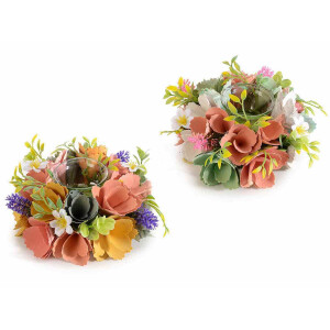 Set 2 candele Flori 17x7 cm
