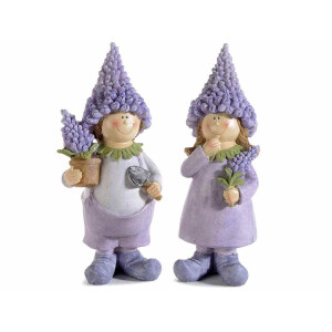 Set 2 figurine polirasina violet Copii 9x7.5x20 cm