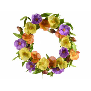 Coronita flori artificiale multicolore 33 cm