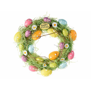 Coronita Paste oua Happy Easter 32.5 cm x 32.5 cm x 7.5 h