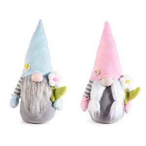 Set 2 figurine Gnomi textil multicolor 20x11x40 cm