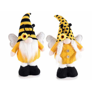 Set 2 figurine Gnomi textil multicolor 23x9.5x40 cm
