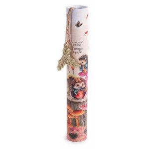 Set 30 betisoare parfumate cu suport metal aroma Portocale si Lemn Santal Ø 4,5 cm x 29 H