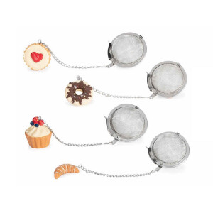 Set 4 infuzoare ceai otel polirasina Cake 4 x 18 H