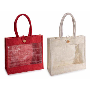Set 4 gentute cadouri iuta rosie natur cm 38x15x60 H