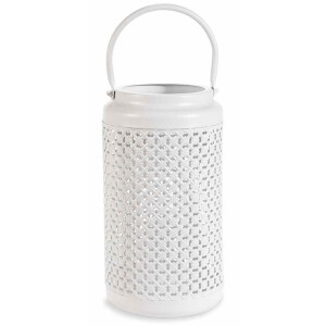 Felinar metal alb  Ø15cmx38H