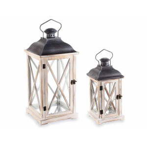 Set 2 felinare 23x23x56 cm, 16x16x40 cm
