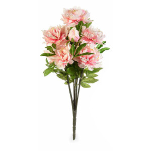 Buchet artificial Bujori roz 55 cm