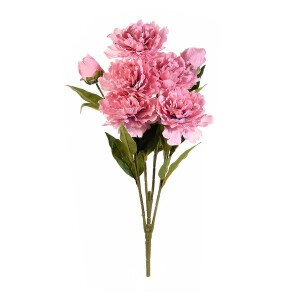 Buchet artificial Bujori roz 57 cm