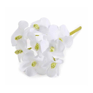 Set 20 flori artificiale albe galbene 3.5x13.5 cm