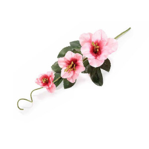 Floare artificiala roz verde cm 26 H