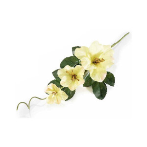 Floare artificiala galbena verde cm 26 H