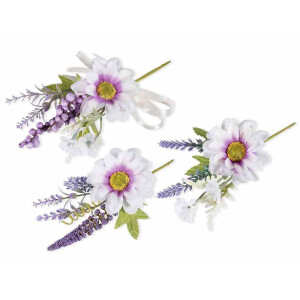 Set 3 flori Margarete si Lavanda cm 24 H