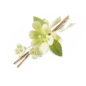 Floare artificiala verde maro cm 25 H