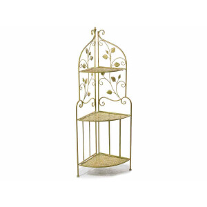 Raft de colt fier auriu 49x35x126 cm
