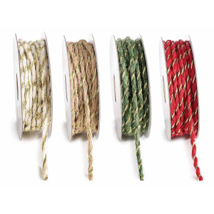 Set 4 role panglica textil multicolor 5 mm x 10 m