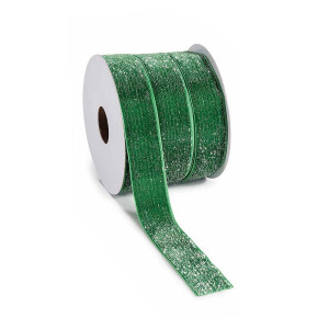 Rola panglica Craciun catifea rosie fir verde auriu mm 25 x 15 m