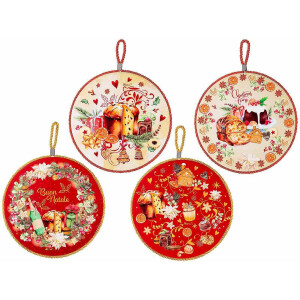 Set 4 suporturi vase fierbinti Delights ceramica multicolora 21 cm