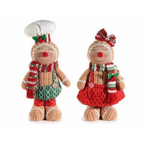 Set 2 figurine Turta Dulce textil 16x9x40 cm