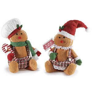 Set 2 figurine Turta Dulce textil multicolor 26x17x32 cm