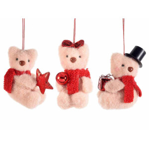 Set 3 ornamente brad Ursuleti 10x5x12 cm