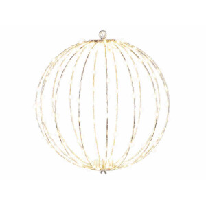 Sfera decorativa metal 192 leduri, 30 cm