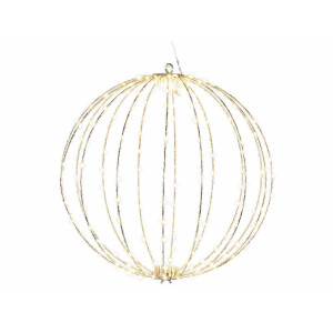 Sfera decorativa metal 240 leduri, 40 cm