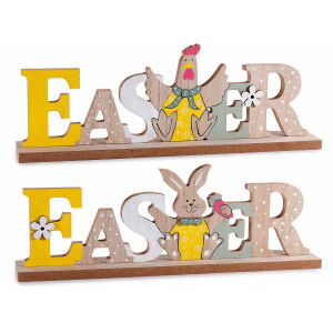 Set 2 decoratiuni Paste lemn multicolor 30x4.5x10.5 cm