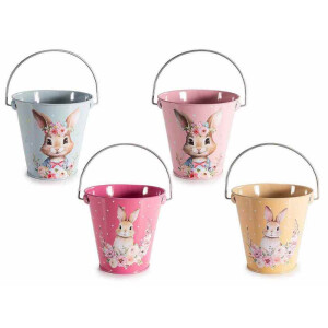 Set 4 decoratiuni Paste metal multicolor  Ø11,5cmx18H