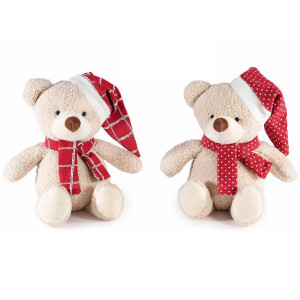 Set 2 figurine Ursuleti textil multicolor 14x9x30 cm