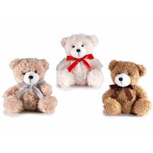 Set 3 figurine Ursuleti textil multicolor 13x9.5x13 cm