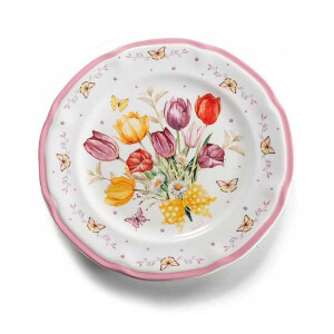 Farfurie portelan multicolor Lalele Ø 20 cm