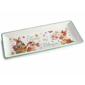 Platou Paste ceramica multicolora cm 30,5 x 14,5 H