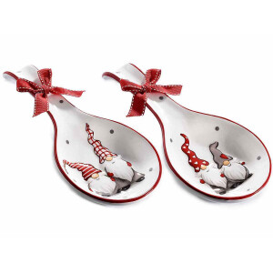 Set 2 suporturi linguri ceramica multicolora 12x23.5 cm