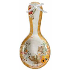 Suport lingura ceramica multicolora Veverite cm 11,5 x 24,5 H