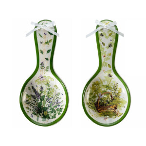 Set 2 suporturi lingura ceramica multicolora Herbs 11,5 x 24,5 H