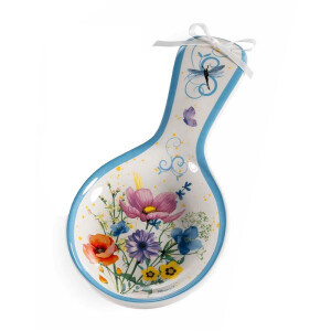 Suport lingura ceramica multicolora Flowers 11,5 x 24,5 H