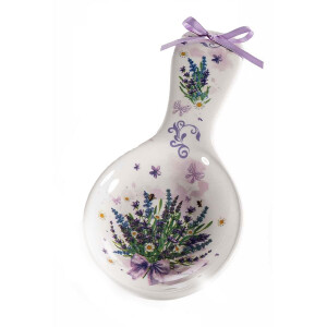 Suport lingura ceramica multicolora Lavanda cm 11,5 x 24,5 H