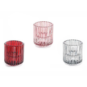 Set 9 candele sticla 5.5x6 cm