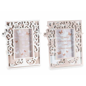Set 2 rame foto masa lemn maro alb Tree of Life cm 17 x 19 H, 8 x 12 H