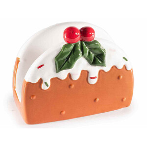 Suport servetele Turta Dulce ceramica multicolora 11x5.5x9.5 cm
