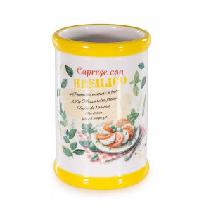 Borcan decorativ, depozitare multicolor, ceramica Ø 8 cm x 12,5 H