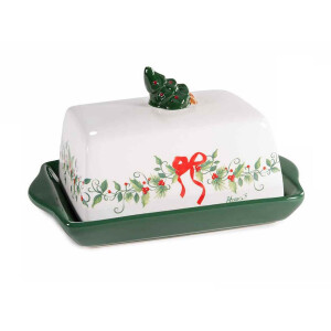 Untiera Craciun ceramica multicolora cm 19,5 x 12,5 x 10 H
