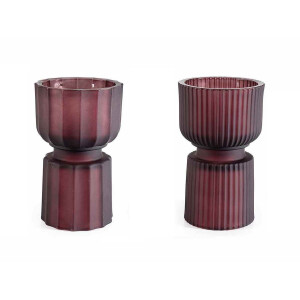 Set 4 candele sticla visinie 10.5x17.5 cm