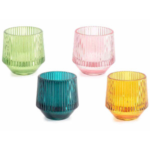 Set 4 candele sticla 7.5x8 cm