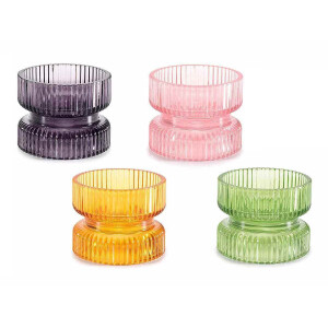 Set 8 candele sticla 9x7 cm
