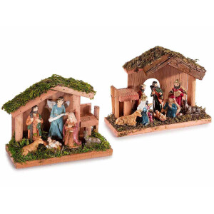 Set 2 decoratiuni religioase polirasina multicolora 15x6x11 cm