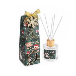 Parfum camera cu betisoare Craciun aroma Lemn Santal Ø 5 cm x 14.5 H, 40 ml