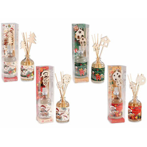 Set 4 parfumuri ambientale Craciun 5.5x5.5x21 cm